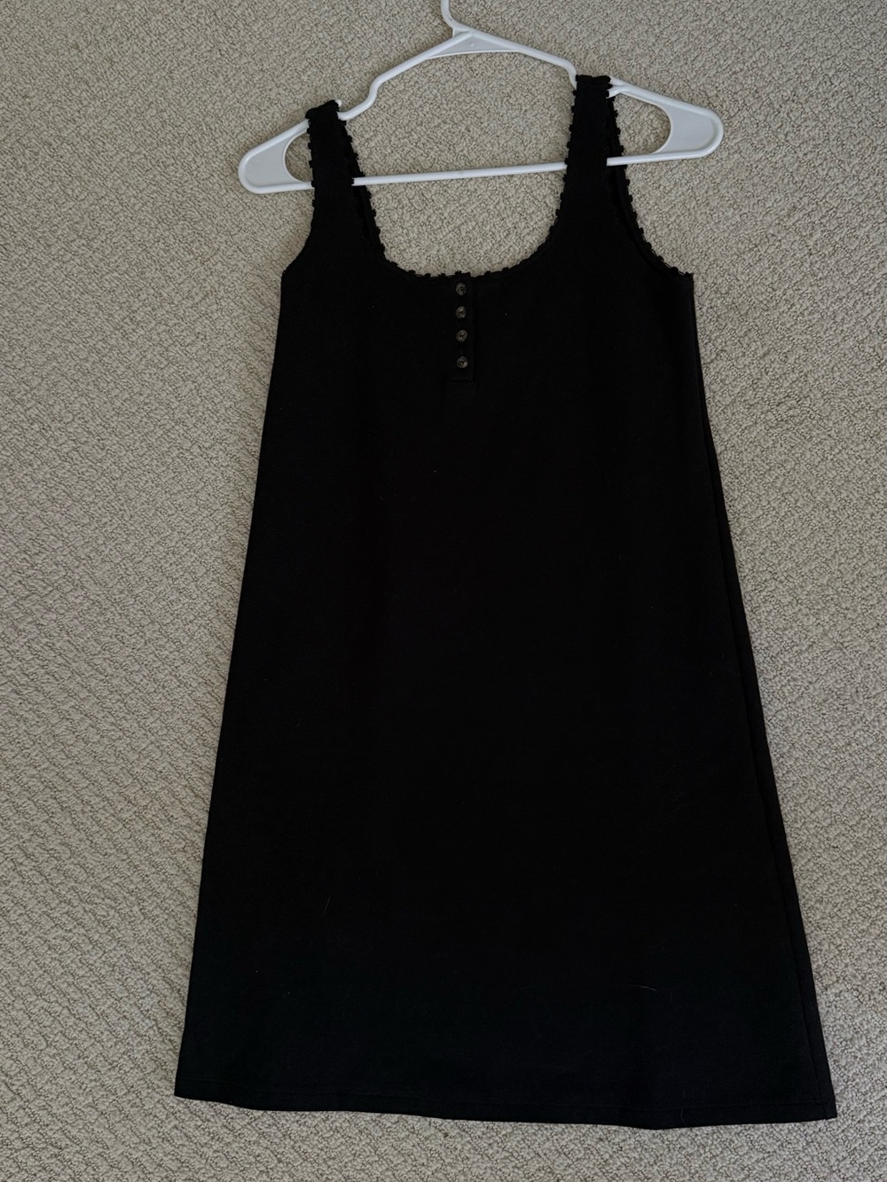 Sezane Black Sleeveless Knit Tank Dress